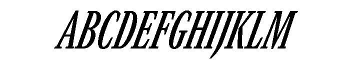 GTCanon MCondensedSemiboldItalic Font UPPERCASE
