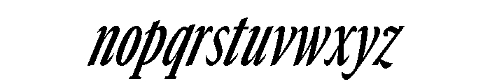 GTCanon MCondensedSemiboldItalic Font LOWERCASE