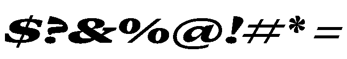 GTCanon MExpandedBlackItalic Font OTHER CHARS