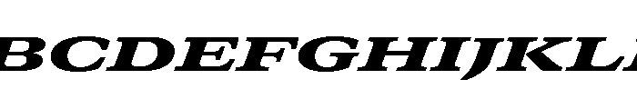 GTCanon MExpandedBlackItalic Font UPPERCASE
