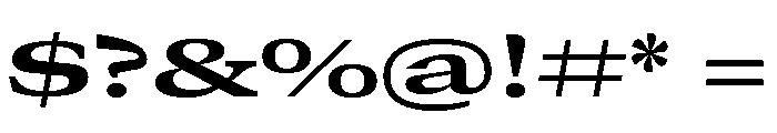 GTCanon MExpandedBold 2 Font OTHER CHARS