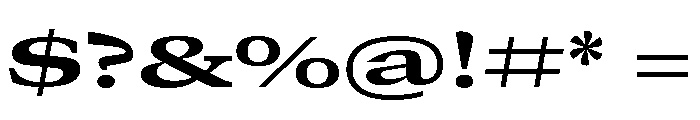 GTCanon MExpandedBold Font OTHER CHARS