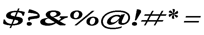 GTCanon MExpandedBoldItalic Font OTHER CHARS