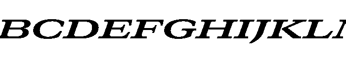 GTCanon MExpandedBoldItalic Font UPPERCASE