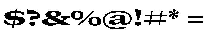 GTCanon MExpandedHeavy Font OTHER CHARS