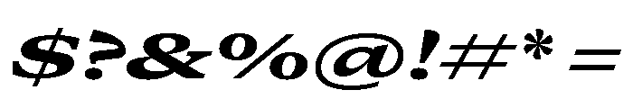 GTCanon MExpandedHeavyItalic 2 Font OTHER CHARS