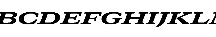 GTCanon MExpandedHeavyItalic Font UPPERCASE