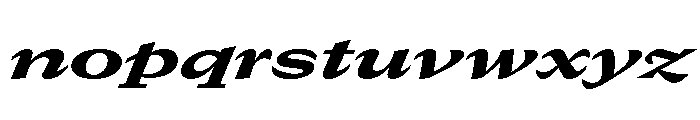 GTCanon MExpandedHeavyItalic Font LOWERCASE