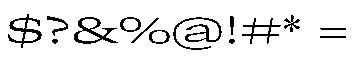 GTCanon MExpandedLight Font OTHER CHARS