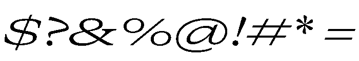 GTCanon MExpandedLightItalic Font OTHER CHARS