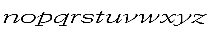 GTCanon MExpandedLightItalic Font LOWERCASE