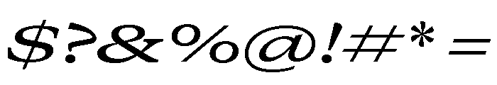 GTCanon MExpandedMediumItalic 2 Font OTHER CHARS
