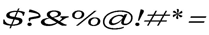 GTCanon MExpandedMediumItalic Font OTHER CHARS