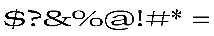 GTCanon MExpandedRegular 2 Font OTHER CHARS