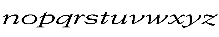 GTCanon MExpandedRegularItalic 2 Font LOWERCASE