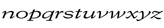 GTCanon MExpandedRegularItalic Font LOWERCASE