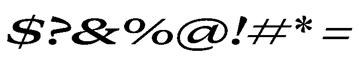 GTCanon MExpandedSemiboldItalic 2 Font OTHER CHARS