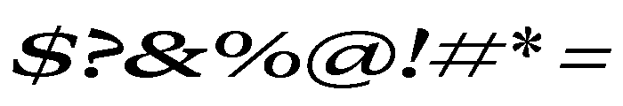 GTCanon MExpandedSemiboldItalic Font OTHER CHARS