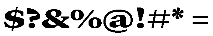 GTCanon MExtendedBlack Font OTHER CHARS