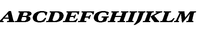 GTCanon MExtendedBlackItalic 2 Font UPPERCASE