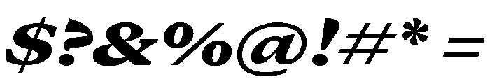 GTCanon MExtendedBlackItalic Font OTHER CHARS