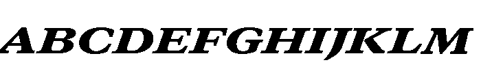 GTCanon MExtendedBlackItalic Font UPPERCASE
