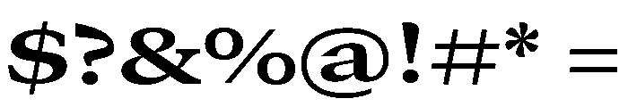 GTCanon MExtendedBold 2 Font OTHER CHARS