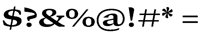 GTCanon MExtendedBold Font OTHER CHARS