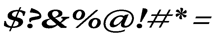 GTCanon MExtendedBoldItalic 2 Font OTHER CHARS