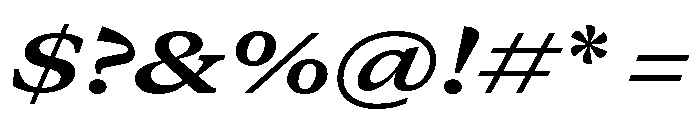 GTCanon MExtendedBoldItalic Font OTHER CHARS