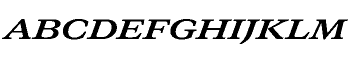 GTCanon MExtendedBoldItalic Font UPPERCASE