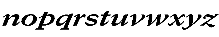 GTCanon MExtendedBoldItalic Font LOWERCASE