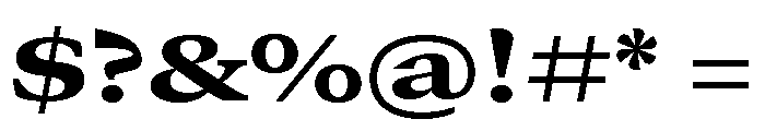 GTCanon MExtendedHeavy Font OTHER CHARS