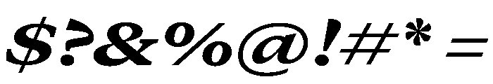 GTCanon MExtendedHeavyItalic 2 Font OTHER CHARS