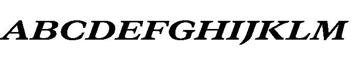 GTCanon MExtendedHeavyItalic 2 Font UPPERCASE