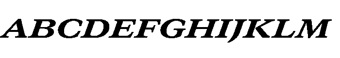 GTCanon MExtendedHeavyItalic Font UPPERCASE