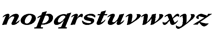 GTCanon MExtendedHeavyItalic Font LOWERCASE