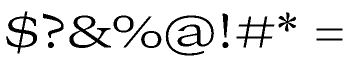 GTCanon MExtendedLight 2 Font OTHER CHARS