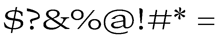 GTCanon MExtendedLight Font OTHER CHARS