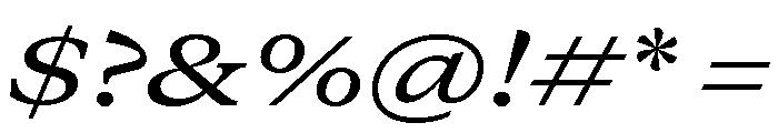 GTCanon MExtendedMediumItalic 2 Font OTHER CHARS