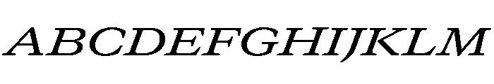 GTCanon MExtendedMediumItalic 2 Font UPPERCASE