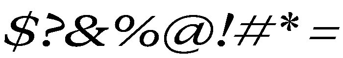 GTCanon MExtendedMediumItalic Font OTHER CHARS