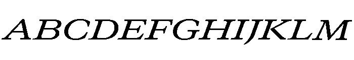 GTCanon MExtendedMediumItalic Font UPPERCASE
