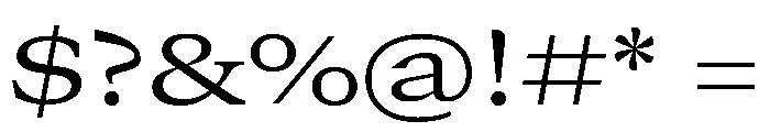 GTCanon MExtendedRegular 2 Font OTHER CHARS
