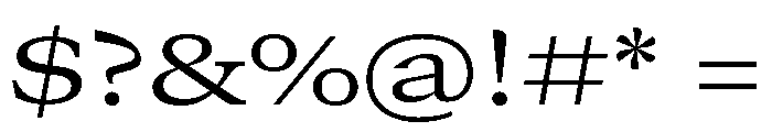 GTCanon MExtendedRegular Font OTHER CHARS