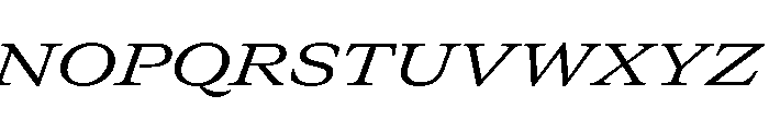 GTCanon MExtendedRegularItalic 2 Font UPPERCASE