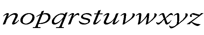 GTCanon MExtendedRegularItalic 2 Font LOWERCASE