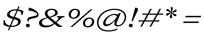 GTCanon MExtendedRegularItalic Font OTHER CHARS