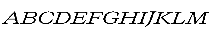 GTCanon MExtendedRegularItalic Font UPPERCASE