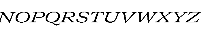 GTCanon MExtendedRegularItalic Font UPPERCASE